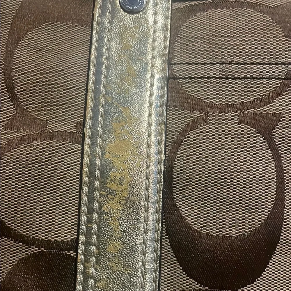 Coach Brown and Gold Tote Bag - Picture 2 of 12